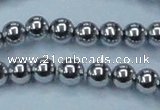 CHE427 15.5 inches 12mm round plated hematite beads wholesale