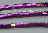 CHE454 15.5 inches 2*2mm cube plated hematite beads wholesale