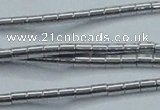 CHE594 15.5 inches 2*2.5mm tube plated hematite beads wholesale