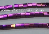 CHE604 15.5 inches 3*3mm cube plated hematite beads wholesale
