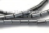 CHE62 15.5 inches 4*13mm column shape hematite beads Wholesale