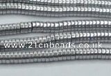 CHE640 15.5 inches 1*2mm tyre plated hematite beads wholesale