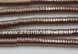 CHE643 15.5 inches 1*2mm tyre plated hematite beads wholesale