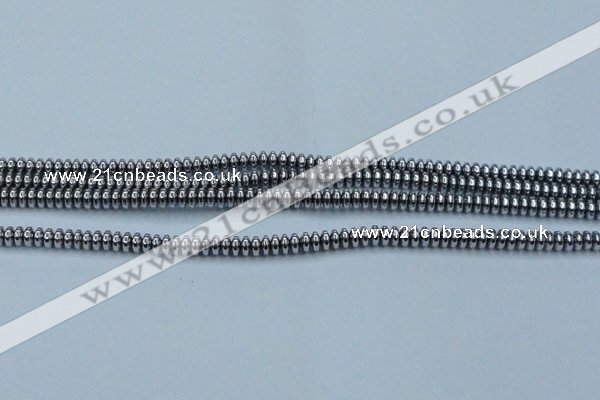 CHE727 15.5 inches 2*4mm rondelle plated hematite beads wholesale