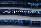CHE847 15.5 inches 1*4mm hexagon plated hematite beads wholesale
