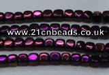 CHE853 15.5 inches 2*2mm dice platedhematite beads wholesale