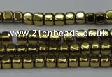 CHE856 15.5 inches 2*2mm dice platedhematite beads wholesale