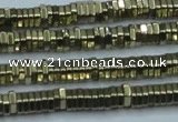 CHE914 15.5 inches 1*3mm hexagon plated hematite beads wholesale