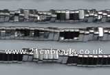 CHE918 15.5 inches 1*3mm triangle plated hematite beads wholesale