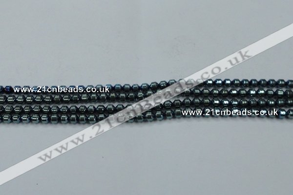 CHE976 15.5 inches 4*4mm plated hematite beads wholesale