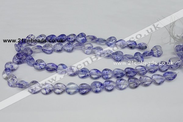 CHG44 15.5 inches 14*14mm heart dyed crystal beads wholesale