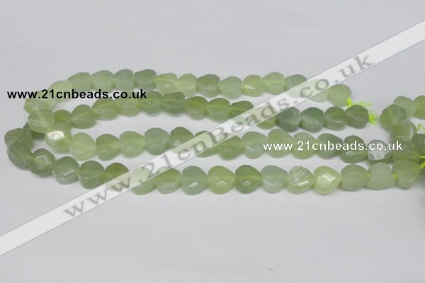 CHG93 15.5 inches 12*12mm faceted heart New jade beads wholesale