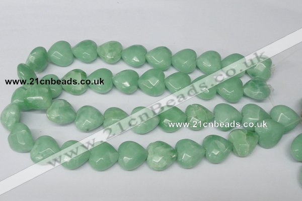 CHG95 15.5 inches 18*18mm faceted heart amazonite beads wholesale