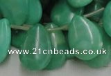 CHM10 16 inches 18*25mm flat teardrop green hemimorphite beads wholesale