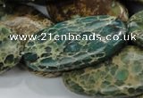 CIJ19 15.5 inches 20*40mm oval impression jasper beads wholesale