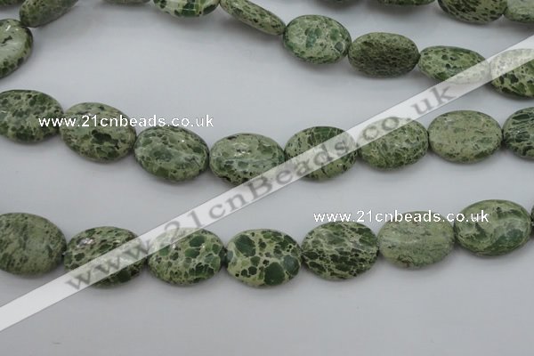CIJ80 15.5 inches 13*18mm oval impression jasper beads wholesale