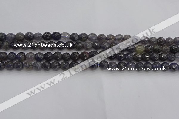 CIL118 15.5 inches 6mm faceted round iolite gemstone beads