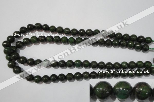 CIS03 15.5 inches 10mm round green iron stone beads wholesale