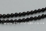 CJB01 16 inches 4mm round natural jet gemstone beads wholesale
