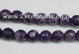 CJJ12 15 inches 8mm faceted round dyed lucky jade beads