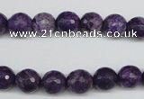 CJJ14 15.5 inches 10mm faceted round dyed lucky jade beads