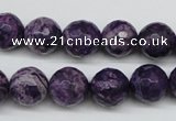CJJ15 15.5 inches 12mm faceted round dyed lucky jade beads