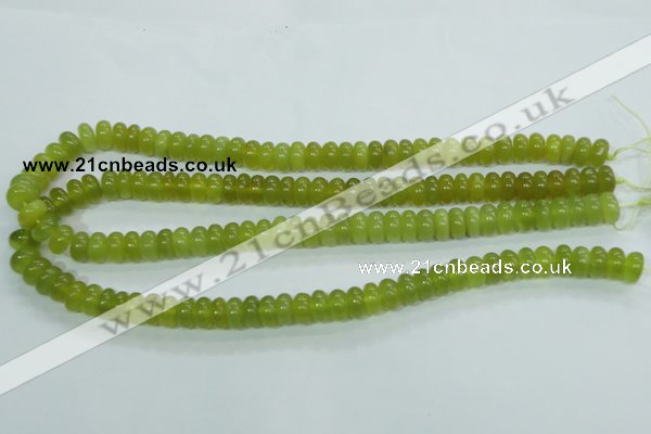 CKA104 15.5 inches 5*10mm rondelle Korean jade gemstone beads