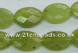 CKA118 15.5 inches 15*20mm faceted oval Korean jade beads