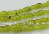 CKA18 15.5 inches 5*11mm bone Korean jade gemstone beads