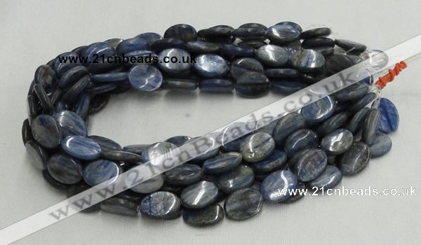 CKC08 16 inches 8*10mm flat oval natural kyanite beads wholesale