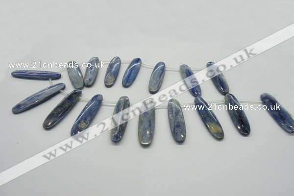 CKC79 Top drilled 13*50mm oval natural kyanite gemstone beads