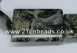 CKJ12 15.5 inches 25*35mm flat tube kambaba jasper beads wholesale