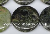 CKJ160 15.5 inches 30mm flat round New kambaba jasper beads