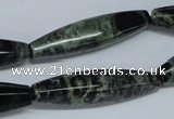 CKJ19 15.5 inches 10*40mm faceted rice kambaba jasper beads wholesale