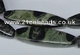 CKJ20 15.5 inches 10*40mm faceted rice kambaba jasper beads wholesale