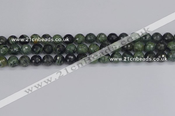 CKJ312 15.5 inches 8mm faceted round kambaba jasper beads