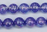 CKQ103 15.5 inches 10mm round AB-color dyed crackle quartz beads