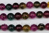 CKQ32 15.5 inches 8mm round dyed crackle quartz beads wholesale