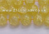 CKQ325 15.5 inches 12mm round dyed crackle quartz beads wholesale