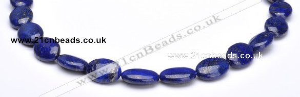 CLA35 flat oval 13*18mm deep blue dyed lapis lazuli beads