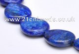 CLA38 16*21mm flat teardrop deep blue dyed lapis lazuli beads