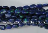 CLA418 15.5 inches 5*7mm oval synthetic lapis lazuli beads