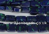 CLA453 15.5 inches 8*10mm rectangle synthetic lapis lazuli beads