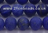 CLA73 15.5 inches 10mm round matte lapis lazuli beads wholesale