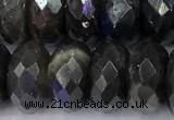 CLB1150 15 inches 7*10mm faceted rondelle labradorite gemstone beads