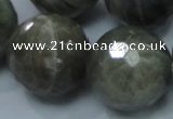 CLB26 15.5 inches 18mm faceted round labradorite gemstone beads