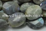 CLB44 15.5 inches 15*20mm faceted oval labradorite gemstone beads