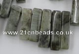 CLB51 15.5 inches multi size wand labradorite gemstone beads