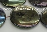 CLB644 15.5 inches 40mm flat round AB-color labradorite beads