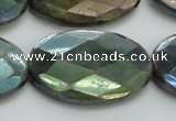 CLB664 15.5 inches 25*35mm faceted oval AB-color labradorite beads